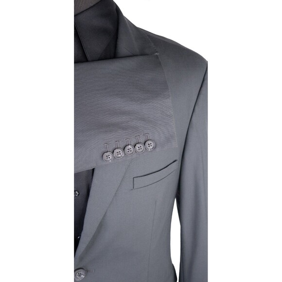 Rock & Republic Blazer 42L Gray Solid Sport Coat Suit Jacket Blazer Wool/Spandex - Picture 6 of 14